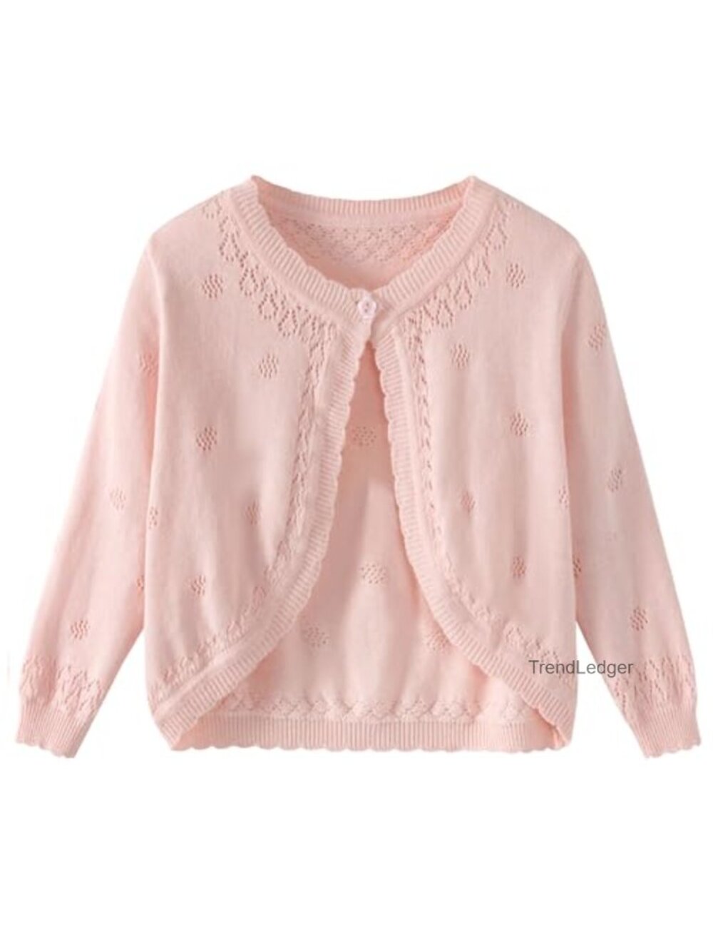 Toddler Girls Knit Cropped Bolero Shrug Long Sleeve Open Front Cardigan